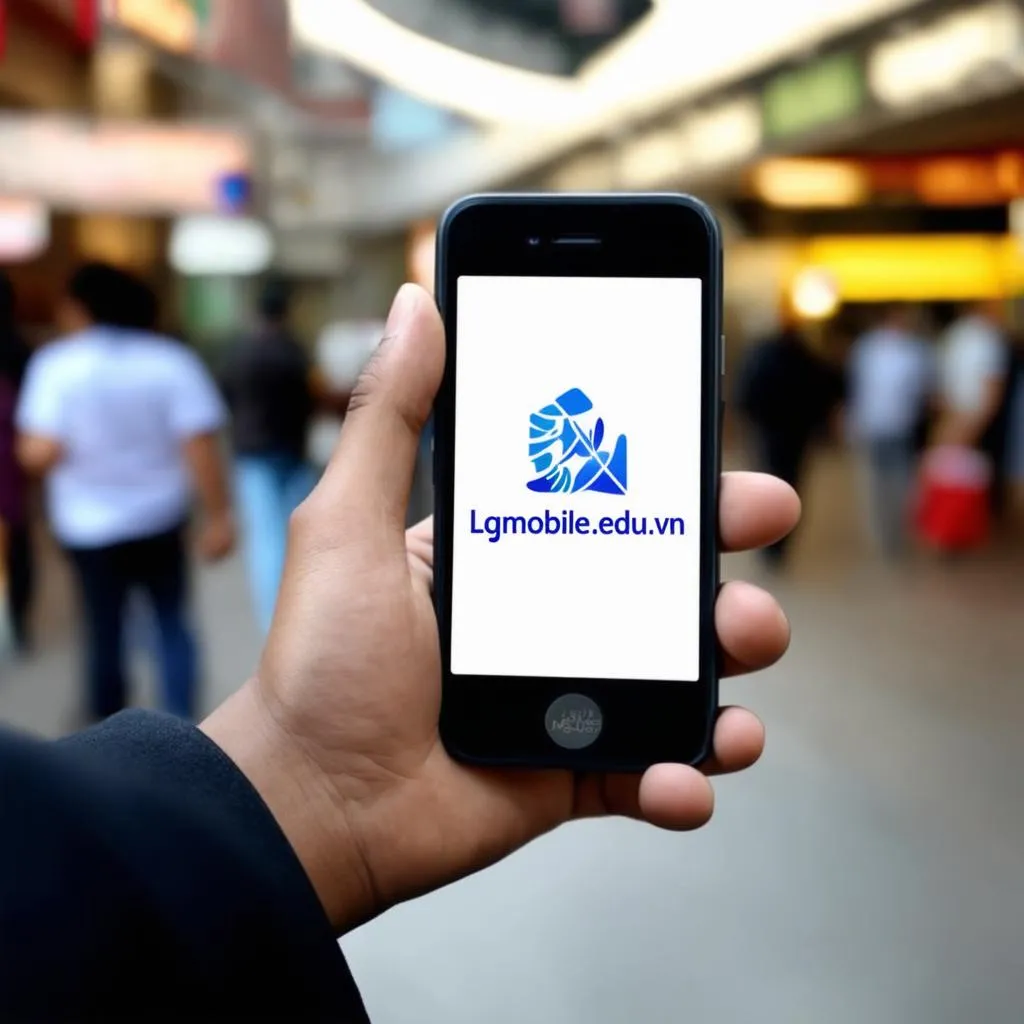 Logo Lqmobile.edu.vn trên màn hình điện thoại