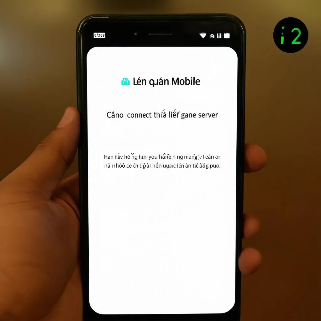 Màn hình thông báo lỗi khi không vào được Liên Quân Mobile