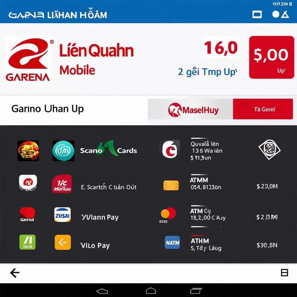 Nạp thẻ Garena Liên Quân Mobile