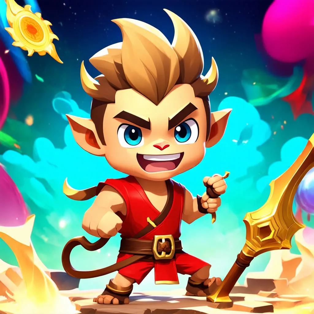 Hình nền Ngộ Không Liên Quân Mobile chibi