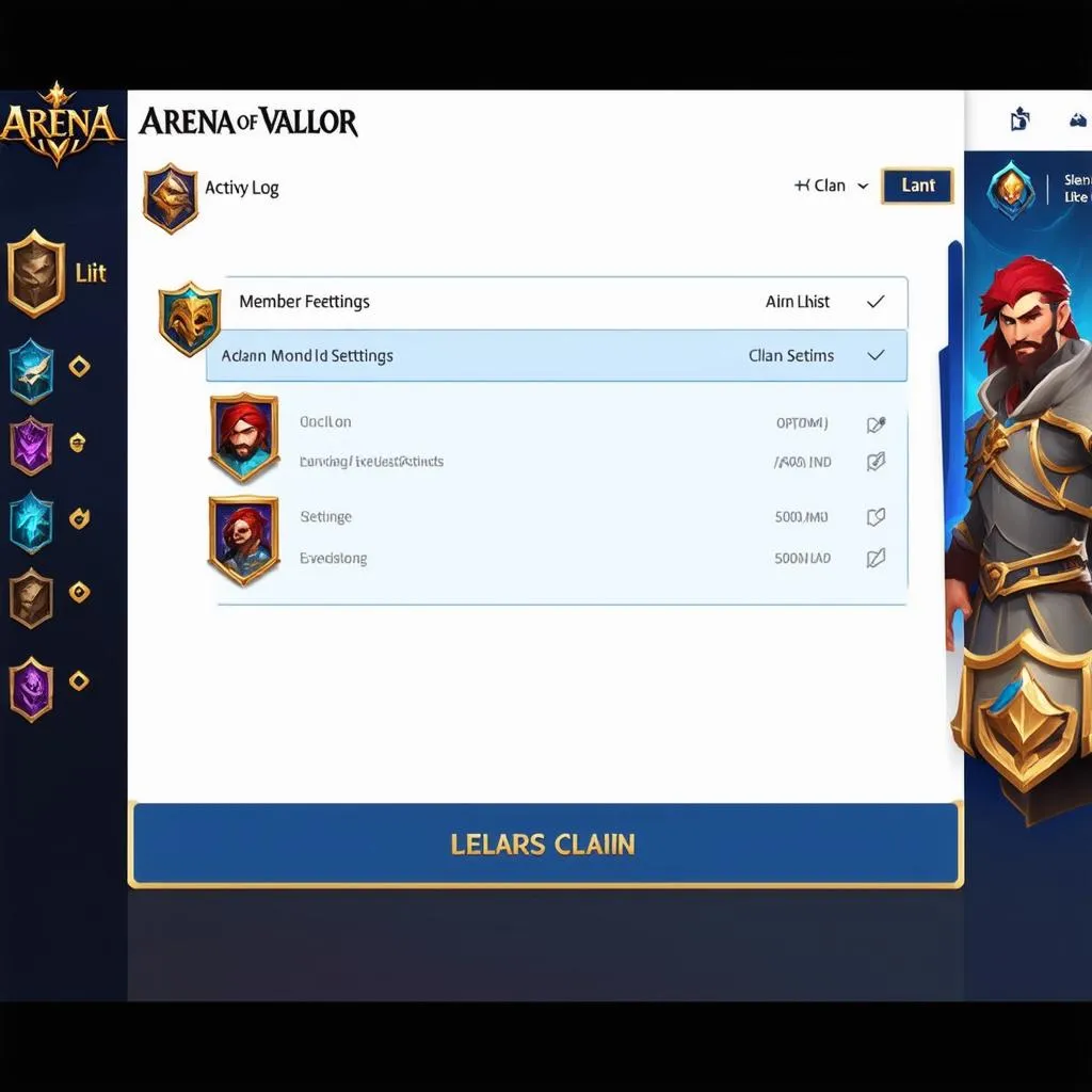 Clan management in Arena of Valor