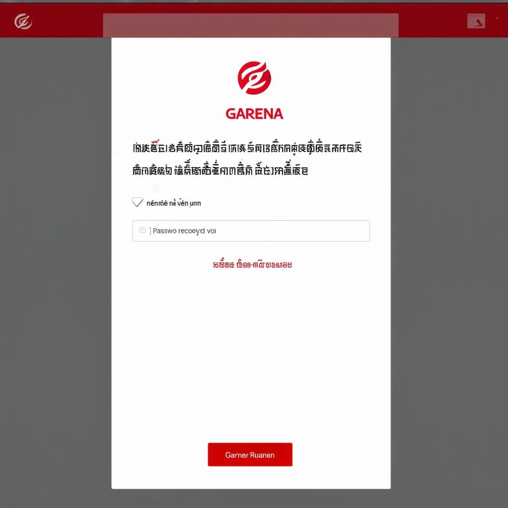 Quên mật khẩu Garena