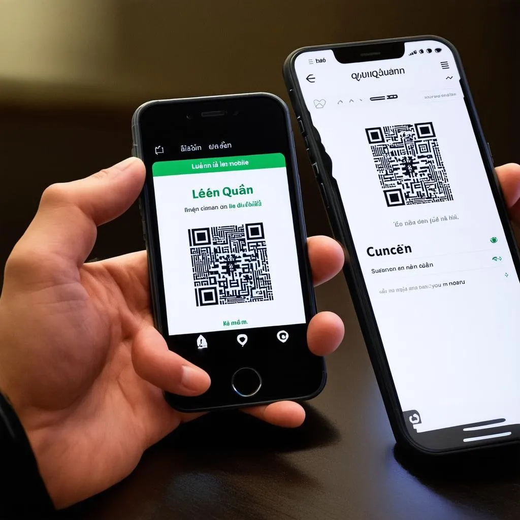 Scanning QR code in Liên Quân Mobile on smartphone