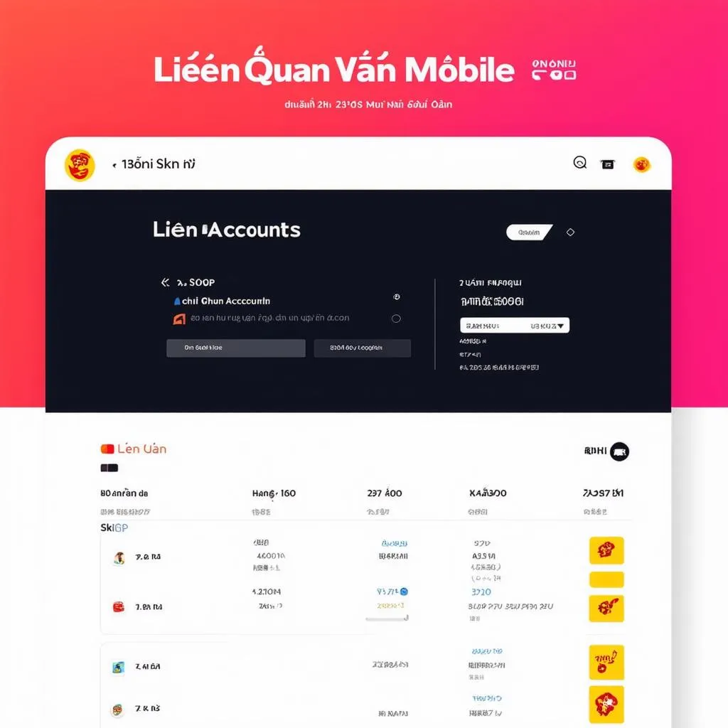 Cửa hàng bán acc Liên Quân