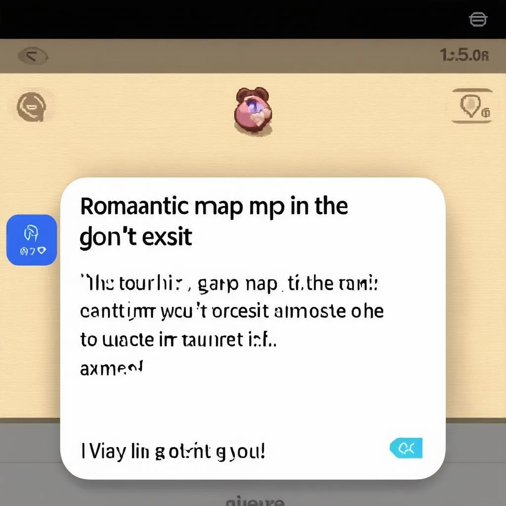 Hình ảnh thông báo không tồn tại map tỏ tình
