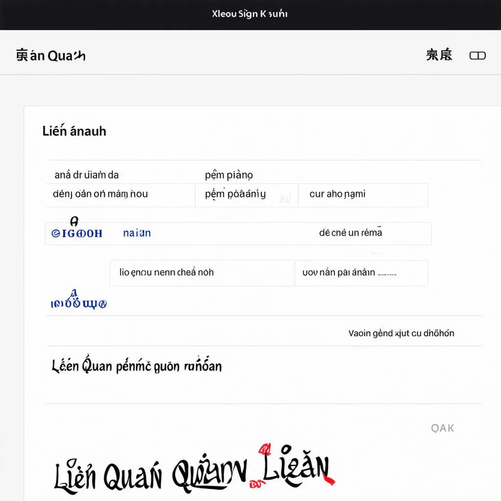 Tạo chữ ký Liên Quân online