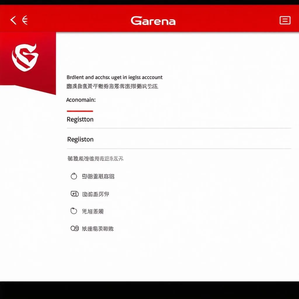 Đăng ký tài khoản Garena