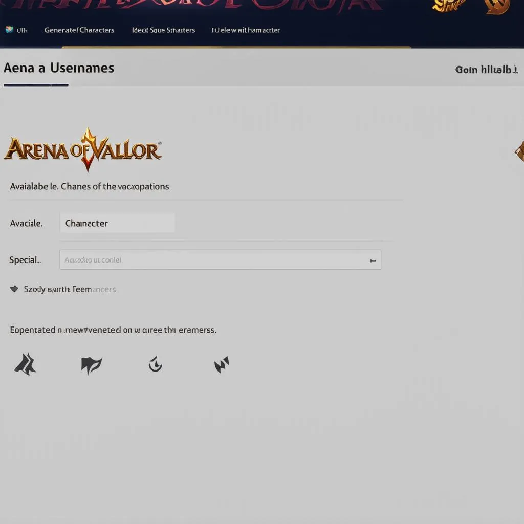 Create Arena of Valor name with special characters