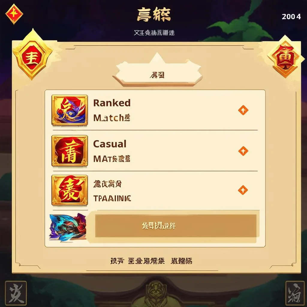 Giao diện game Vương Giả Vinh Diệu