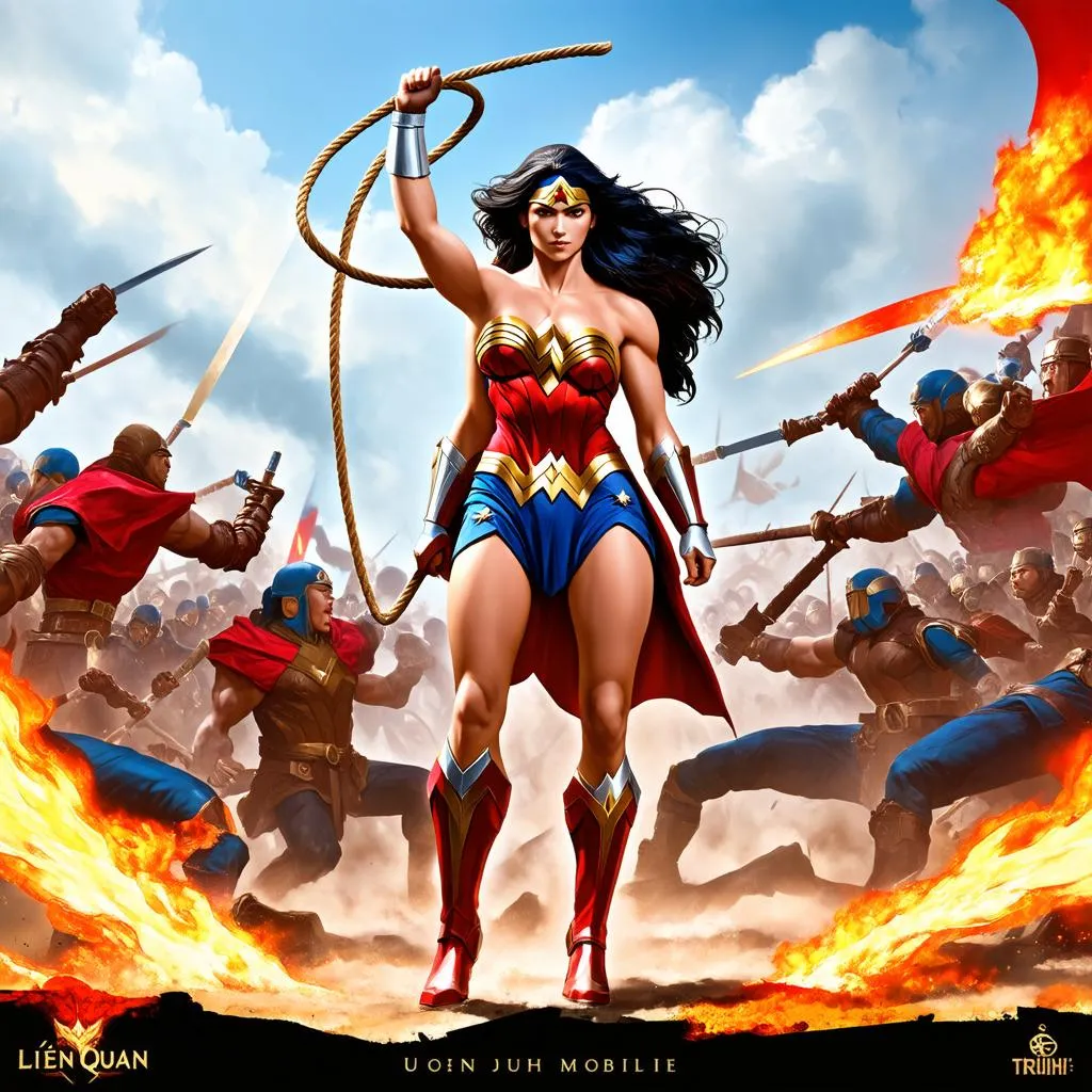 Hình nền Wonder Woman Liên Quân mạnh mẽ