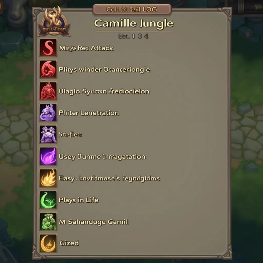 Bảng ngọc Camille đi rừng