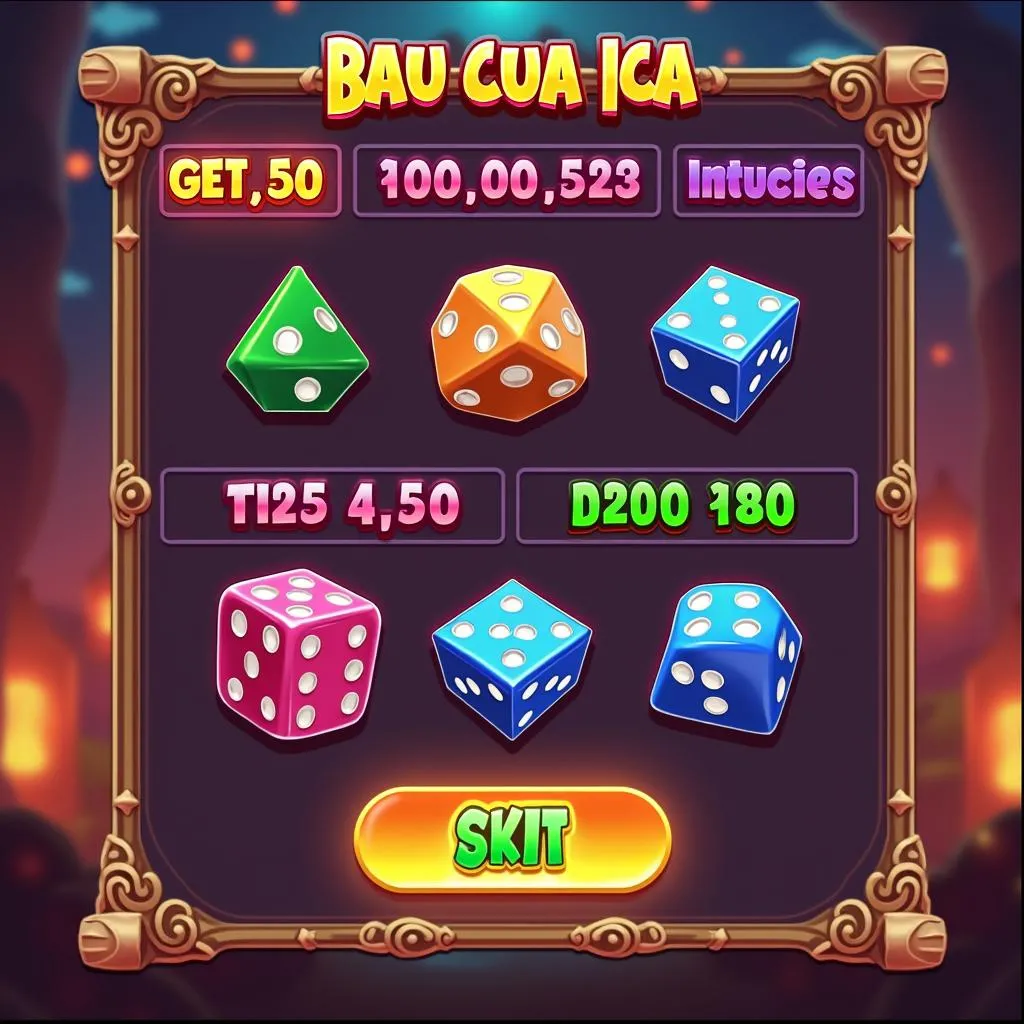 Giao diện bầu cua Ica