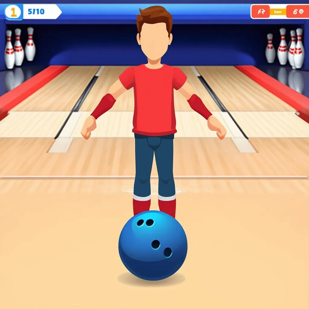 Game bowling idle character