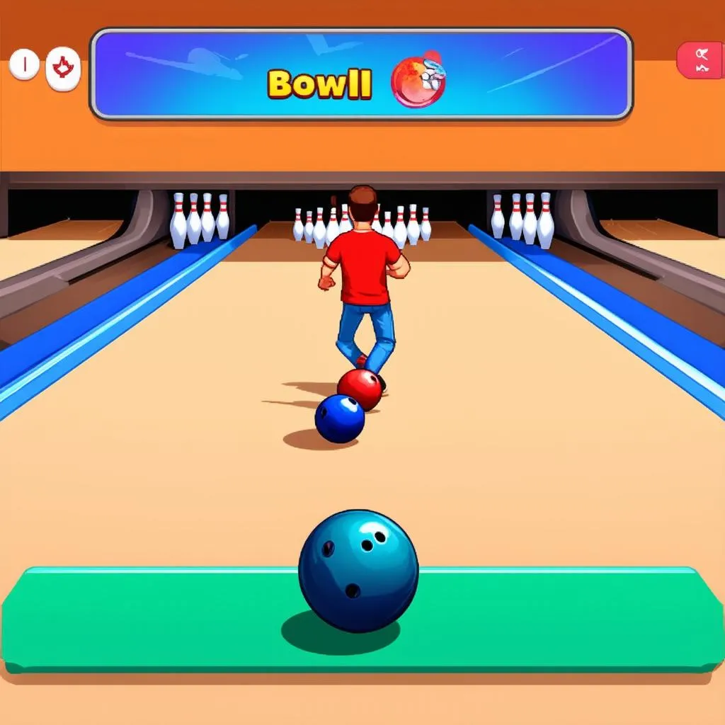 Game bowling idle