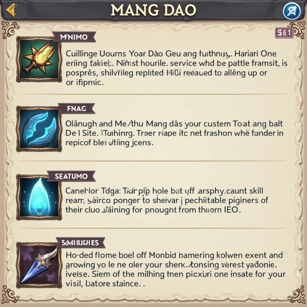 Mang Dao và bộ kỹ năng