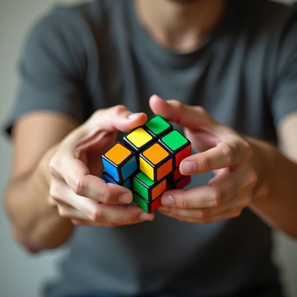 Cách chơi rubik loại nhỏ làm chậm