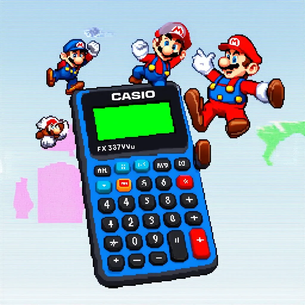 Máy tính Casio FX 570VN Plus chơi game Mario