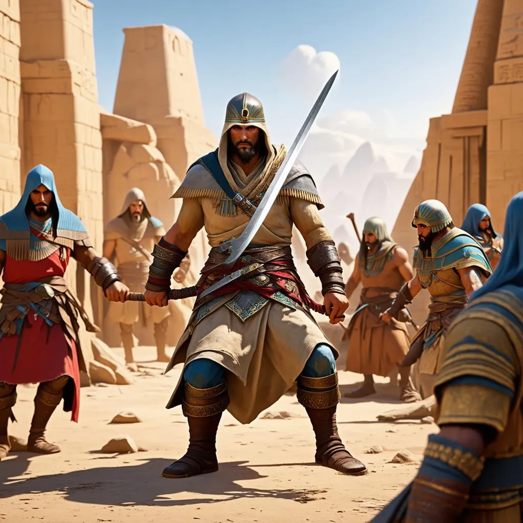 assassin's creed origins: chiến đấu