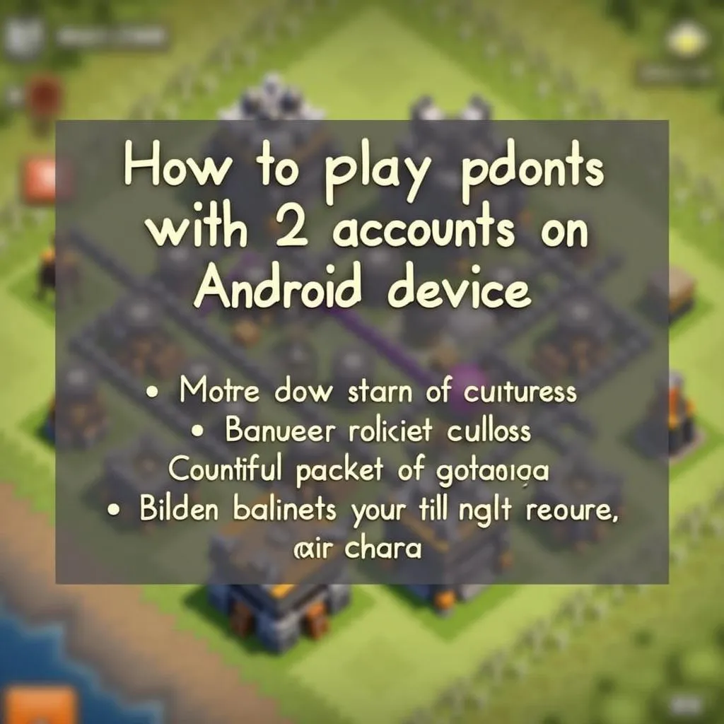 Cách Chơi 2 Tài Khoản Clash Of Clans Trên Android