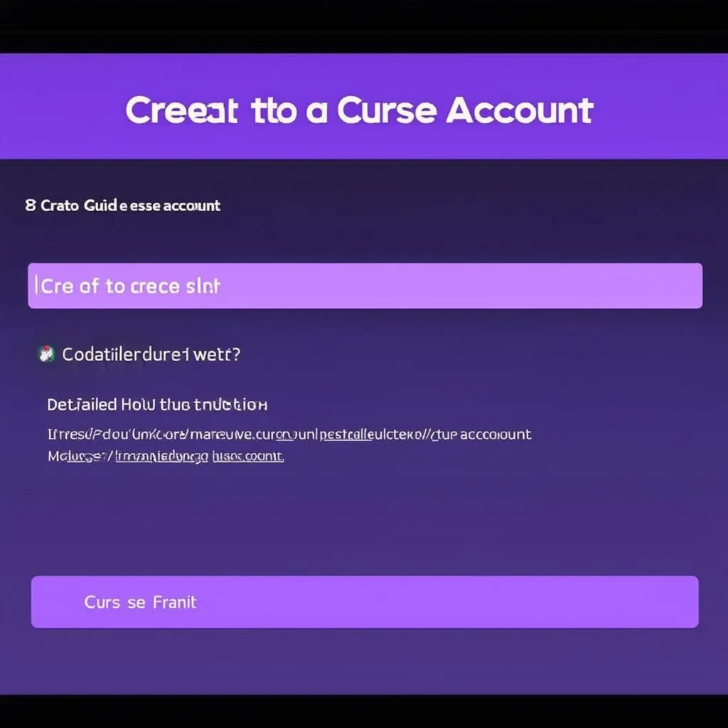Hướng dẫn tạo tài khoản Curse