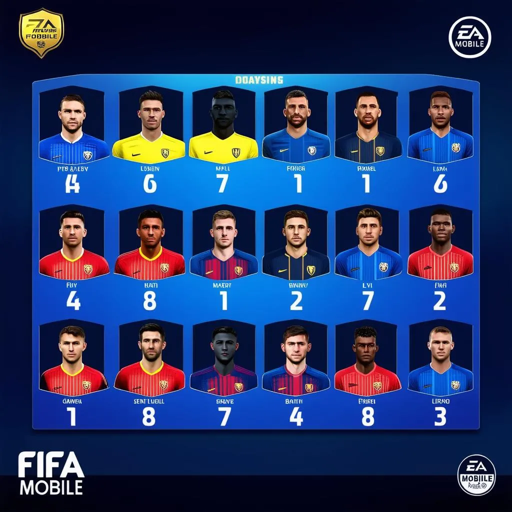 fifa mobile đội hình