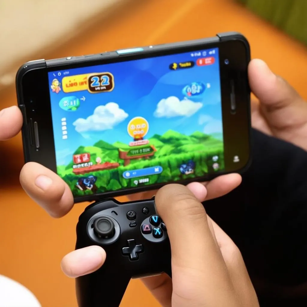 Game thủ Liên Quân Mobile chơi game trên điện thoại