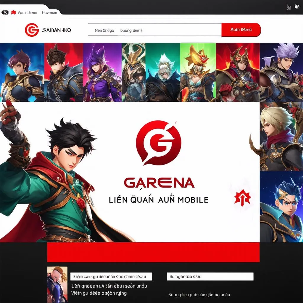 Trang chủ Garena Liên Quân Mobile