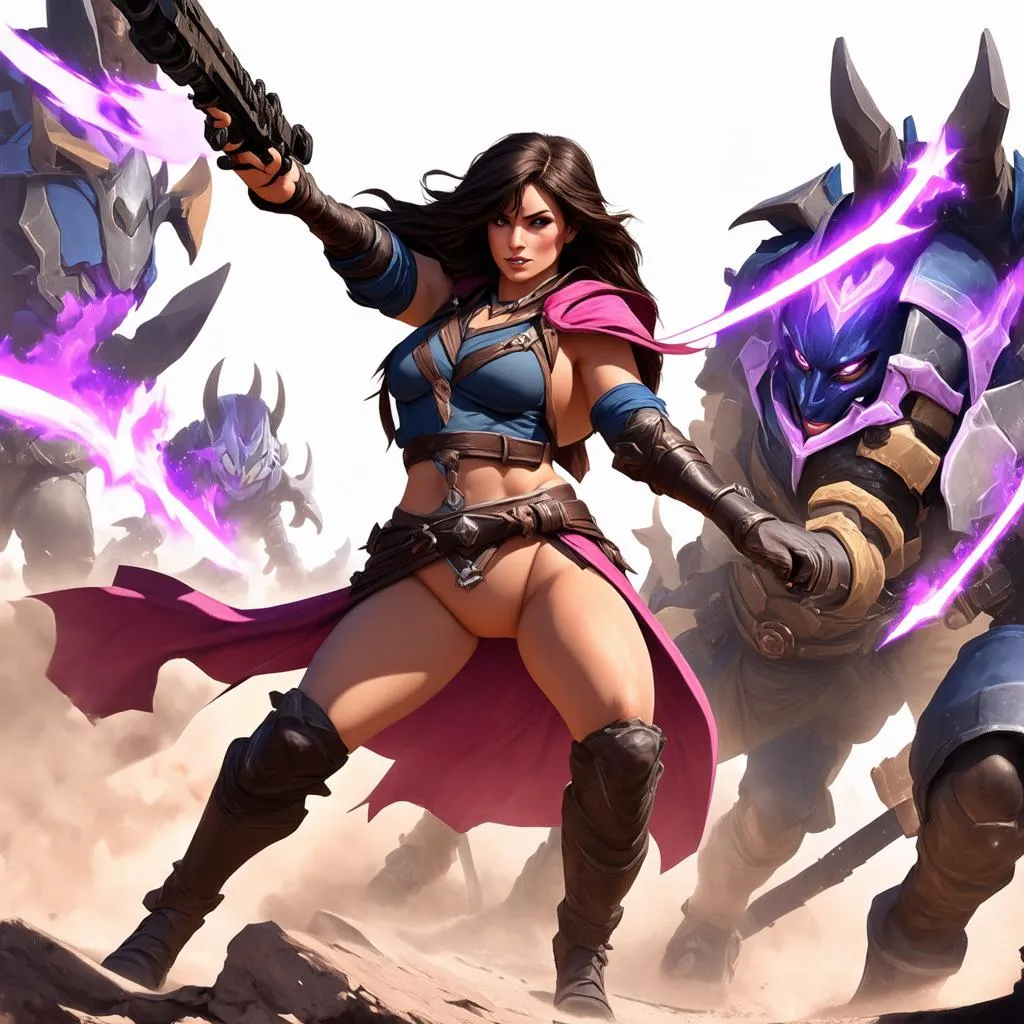 Caitlyn in battle