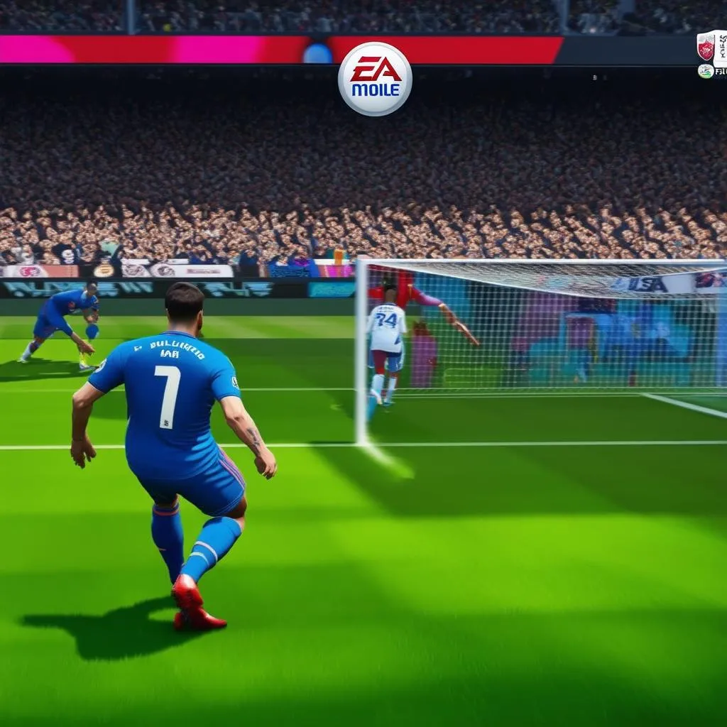 Hình ảnh trận đấu FIFA 4 Mobile