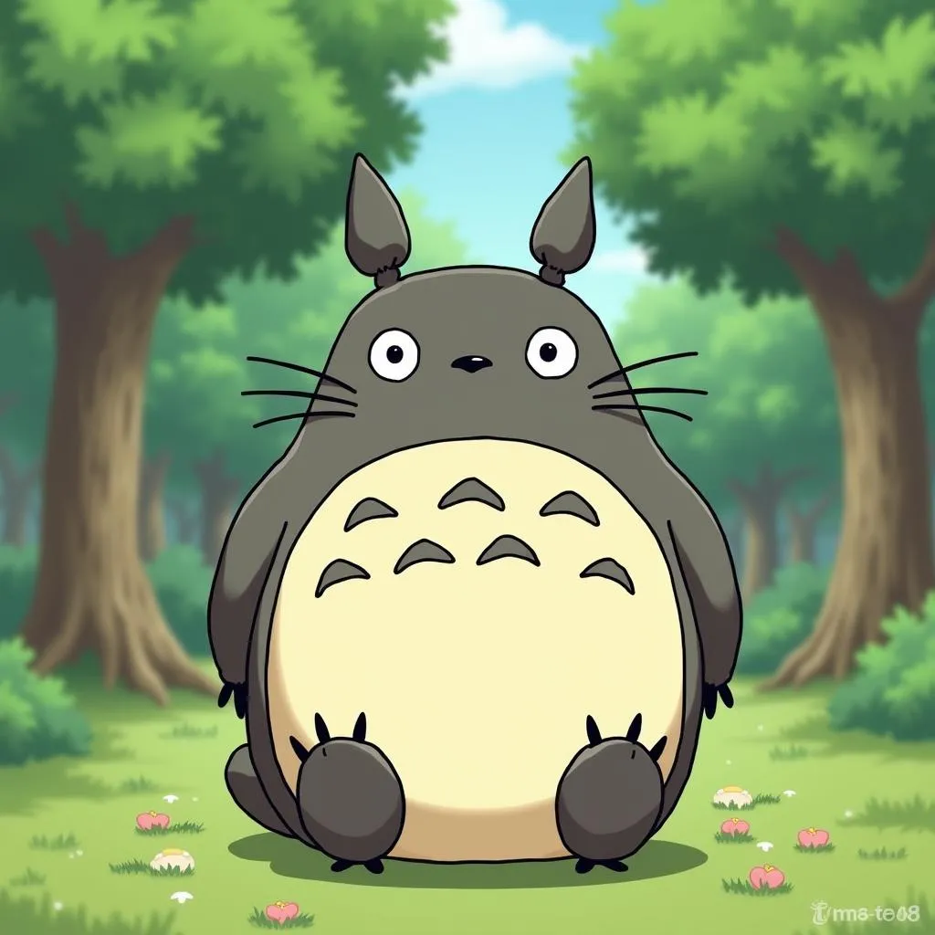 Hình nền điện thoại Ghibli Totoro dễ thương