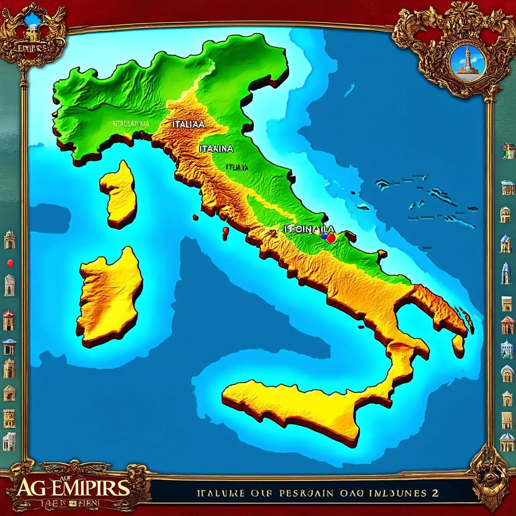 Italia Map Age of Empires 2