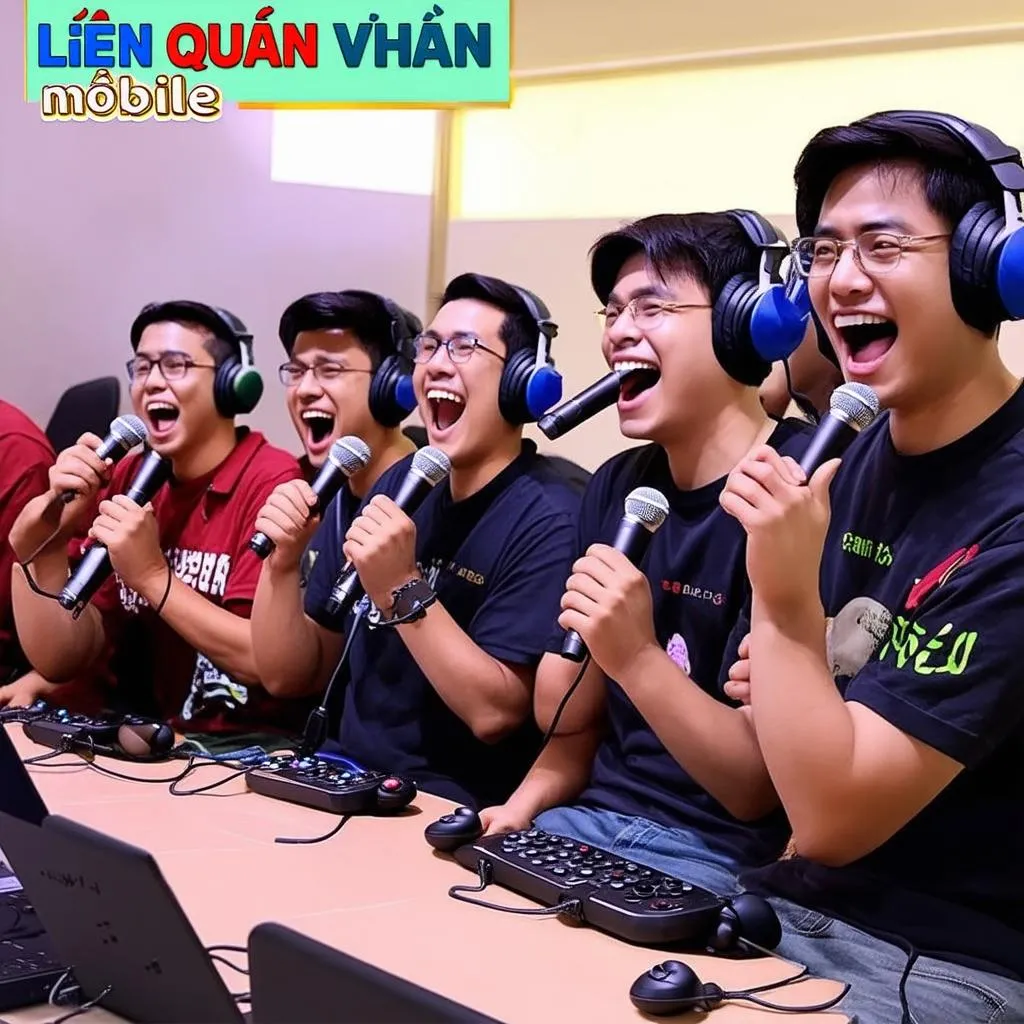 Hình ảnh những người chơi karaoke trong Liên Quân Mobile