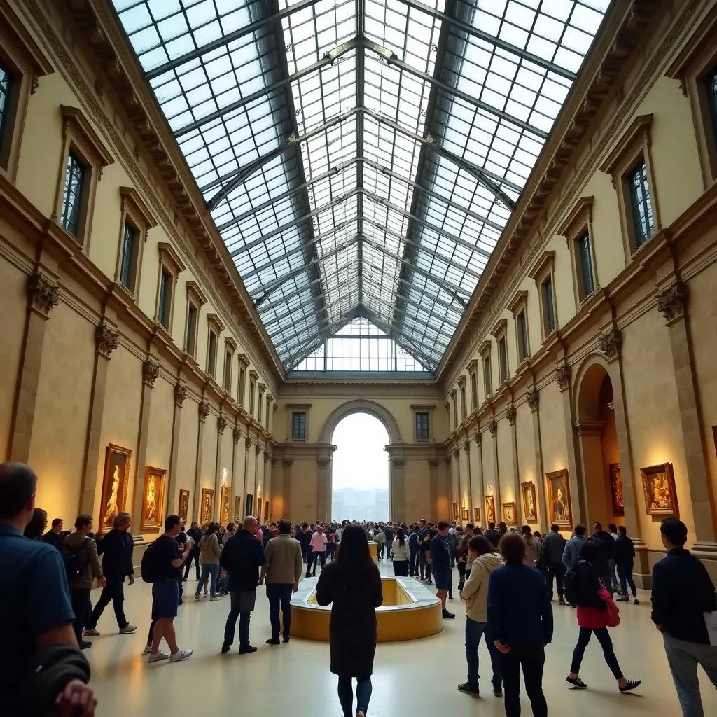 Bên trong bảo tàng Louvre