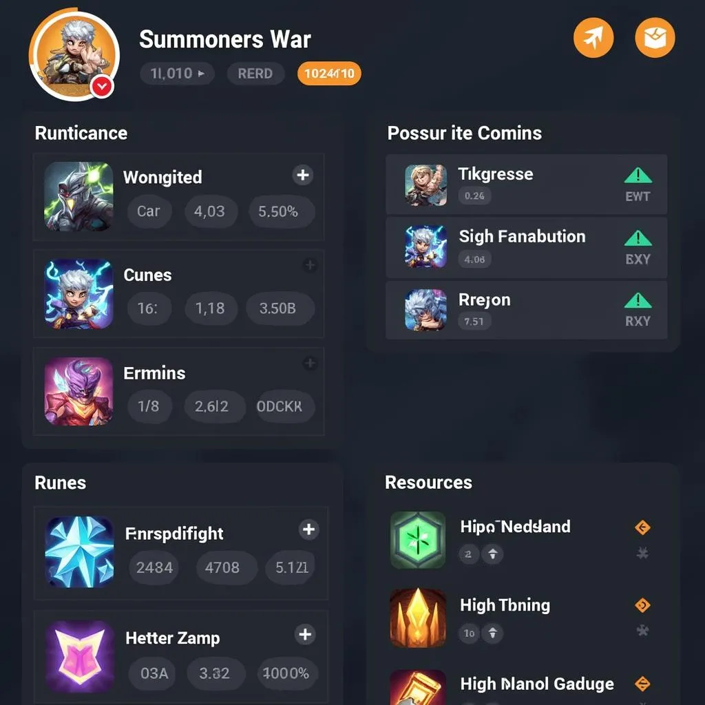 Kiểm tra kỹ thông tin tài khoản Summoners War