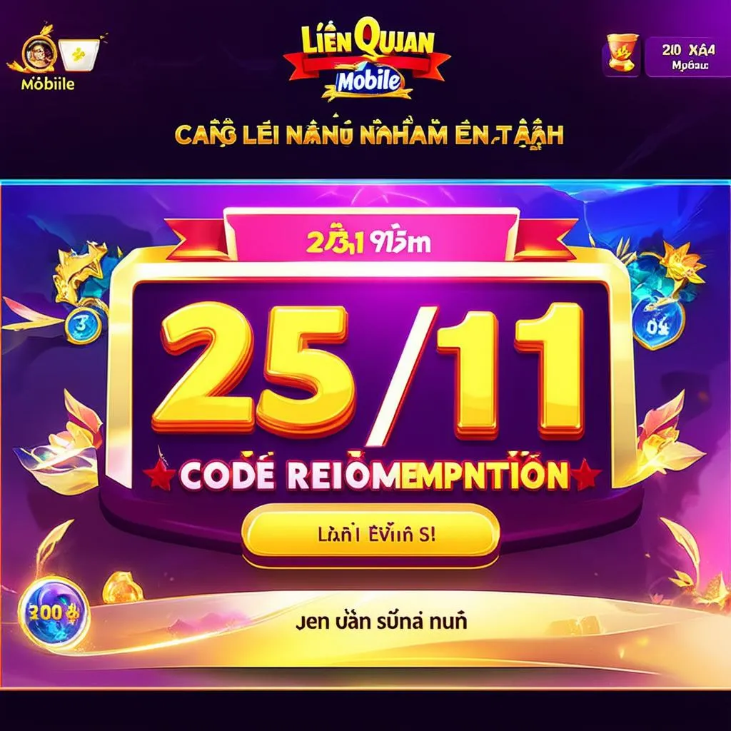 Sự kiện code Liên Quân Mobile 25/11