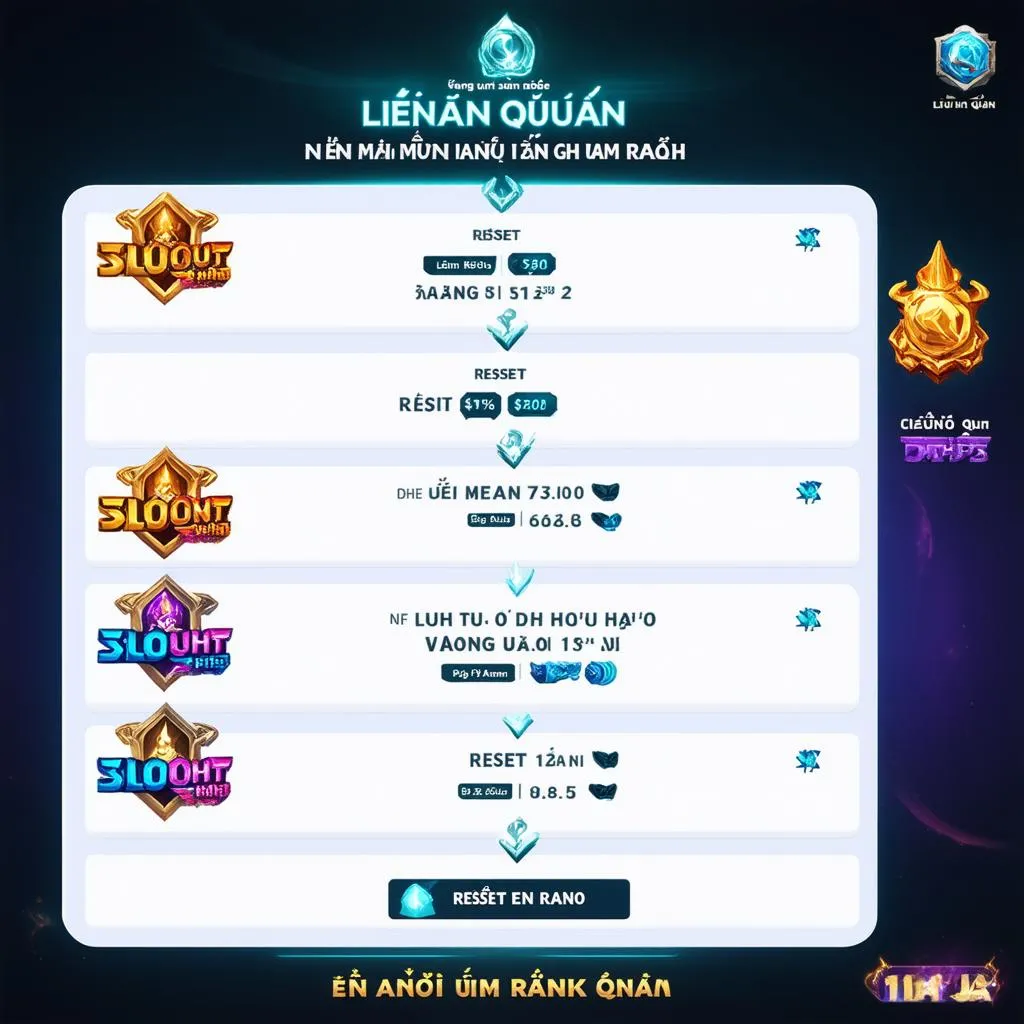 Hệ thống reset rank Liên Quân