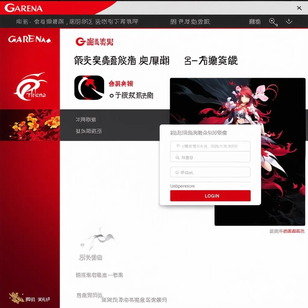 Trang đăng nhập Garena Đài Loan