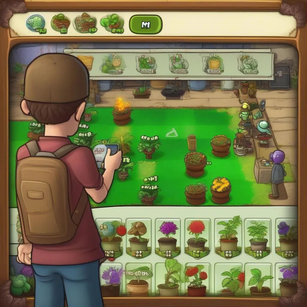 Lựa chọn cây trồng Plants vs. Zombies