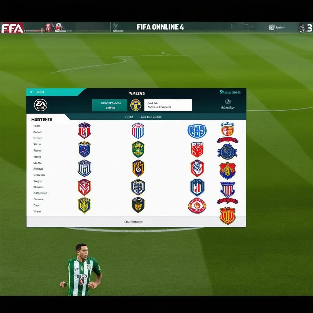 Cách chọn đội bóng trong FIFA Online 4