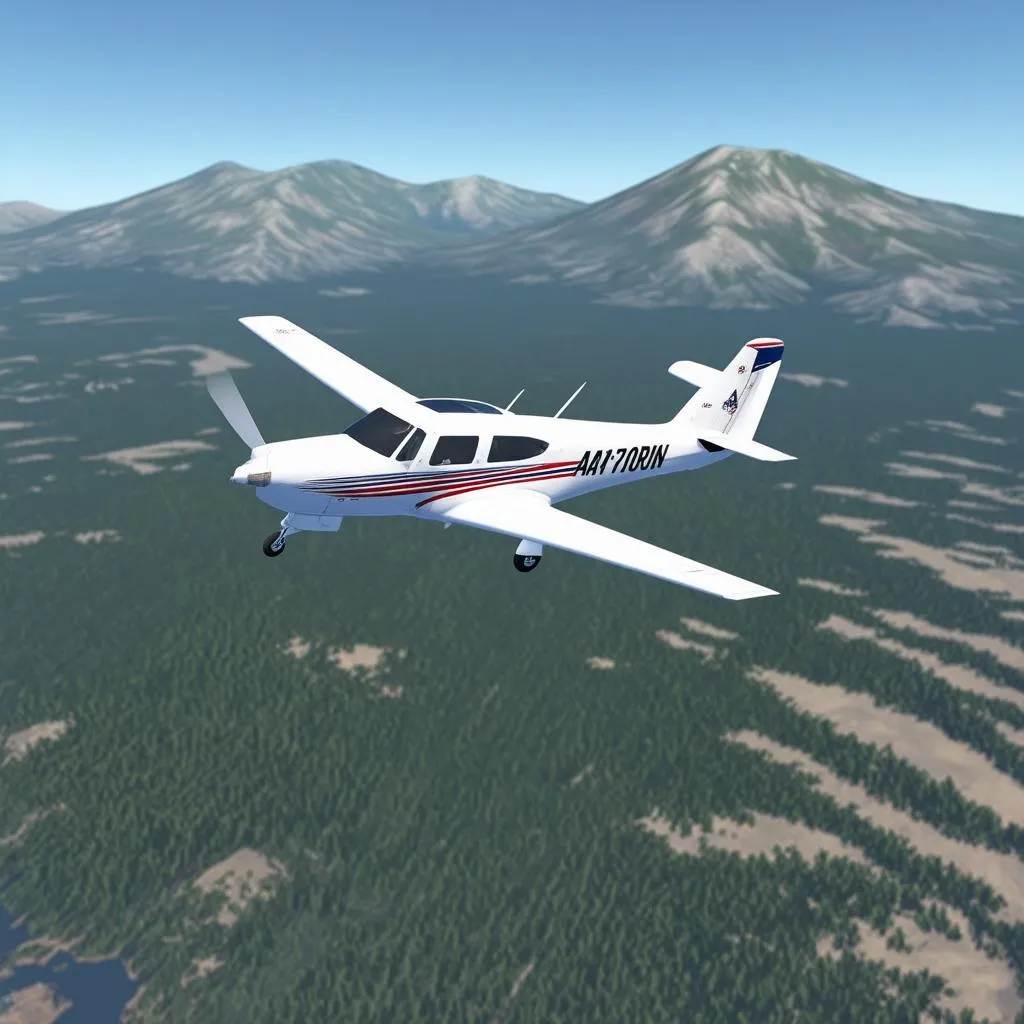 microsoft-flight-simulator-x-airplane-flying-over-mountains