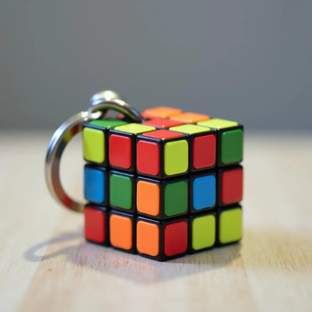 Móc khóa điện thoại hình khối rubik độc đáo