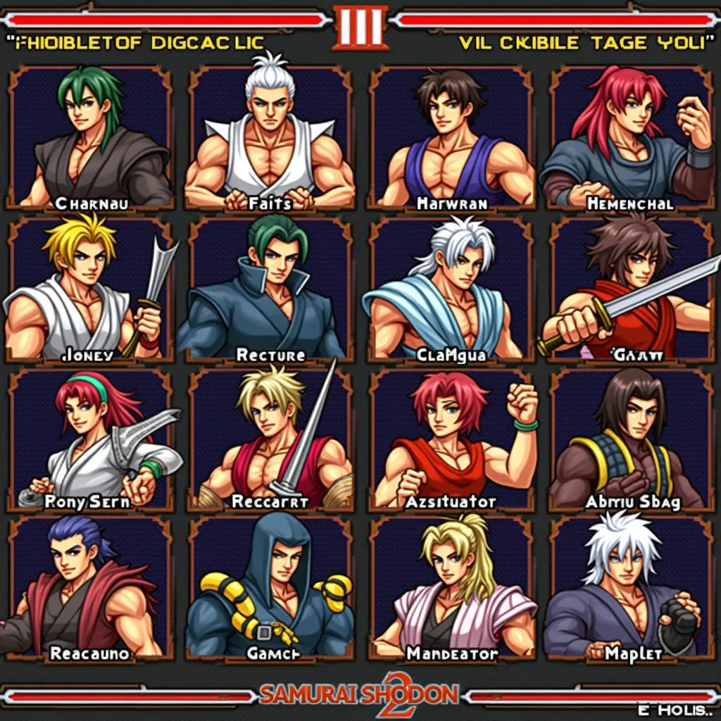 Dàn nhân vật trong Samurai Shodown 2