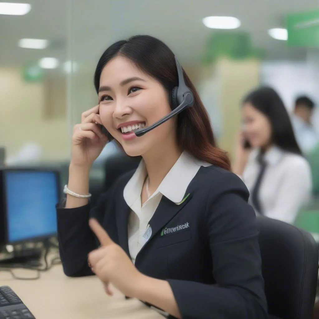 Nhân viên tổng đài Vietcombank