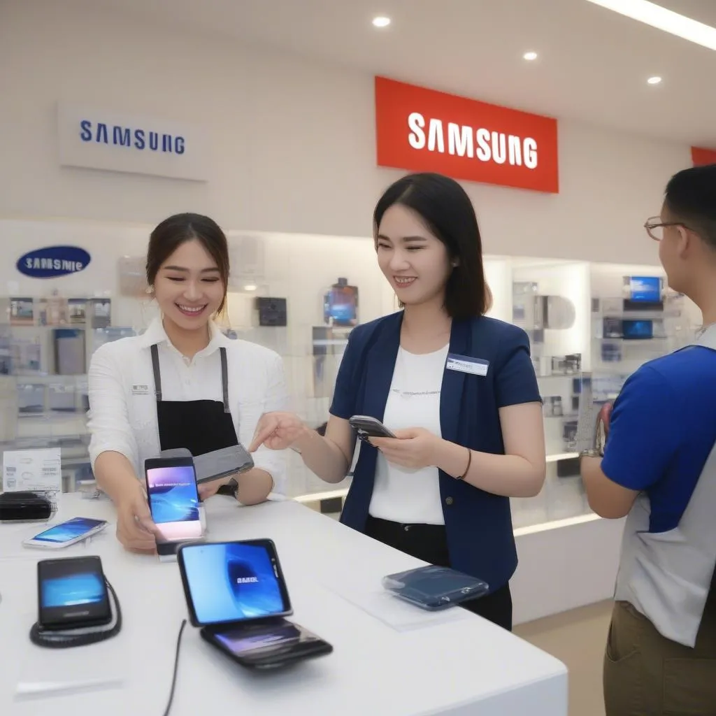 Nhân viên tư vấn điện thoại Samsung