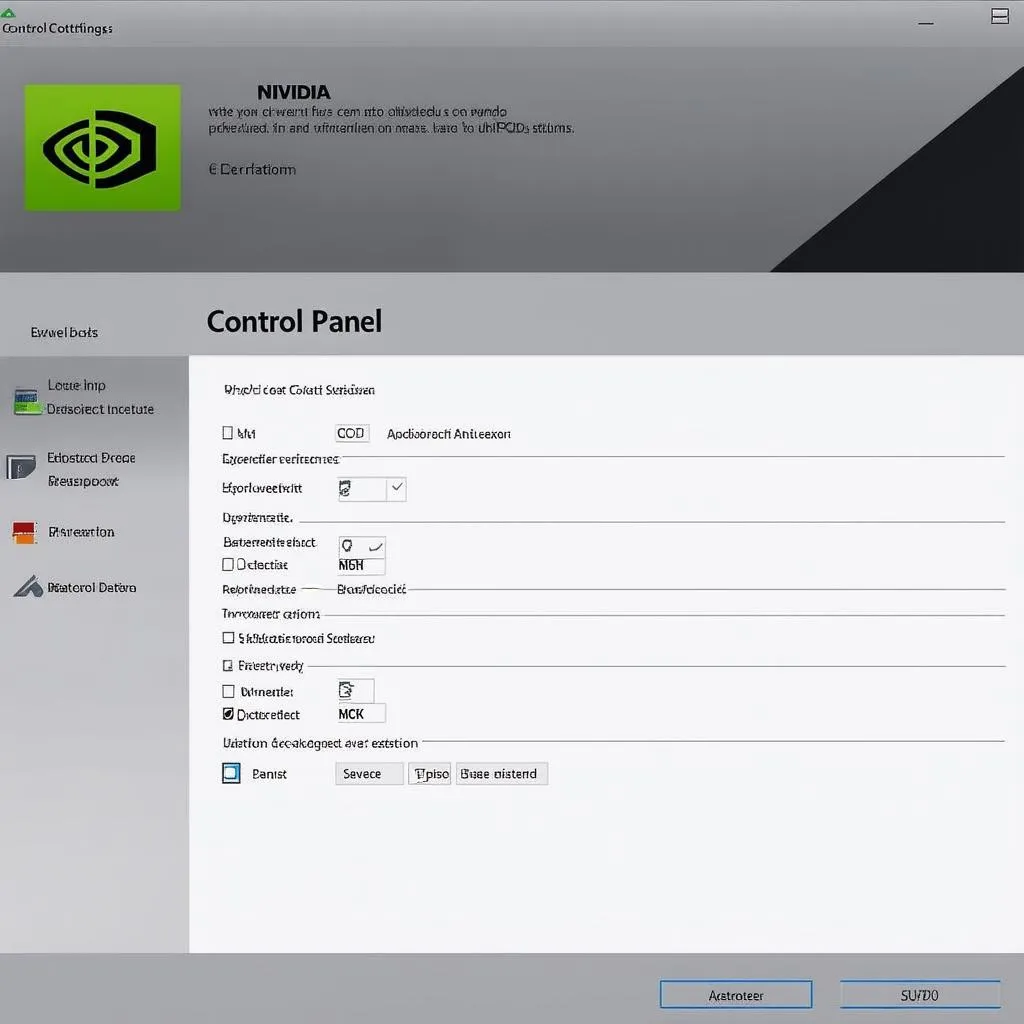 NVIDIA Control Panel Settings