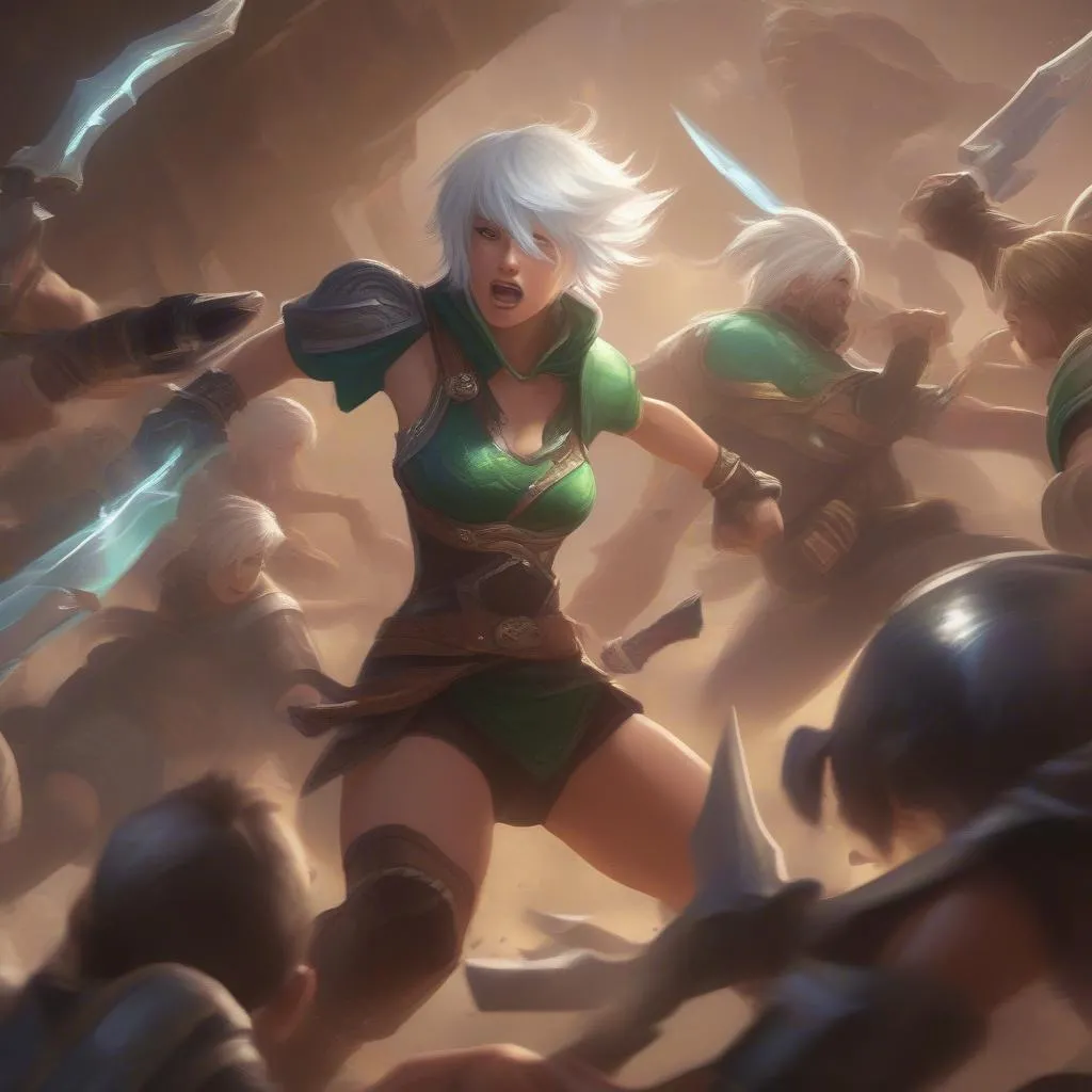 Riven Mid teamfight