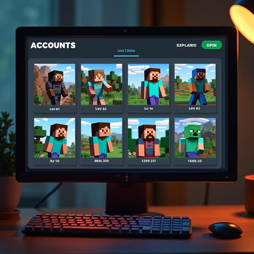 Shop acc online Minecraft