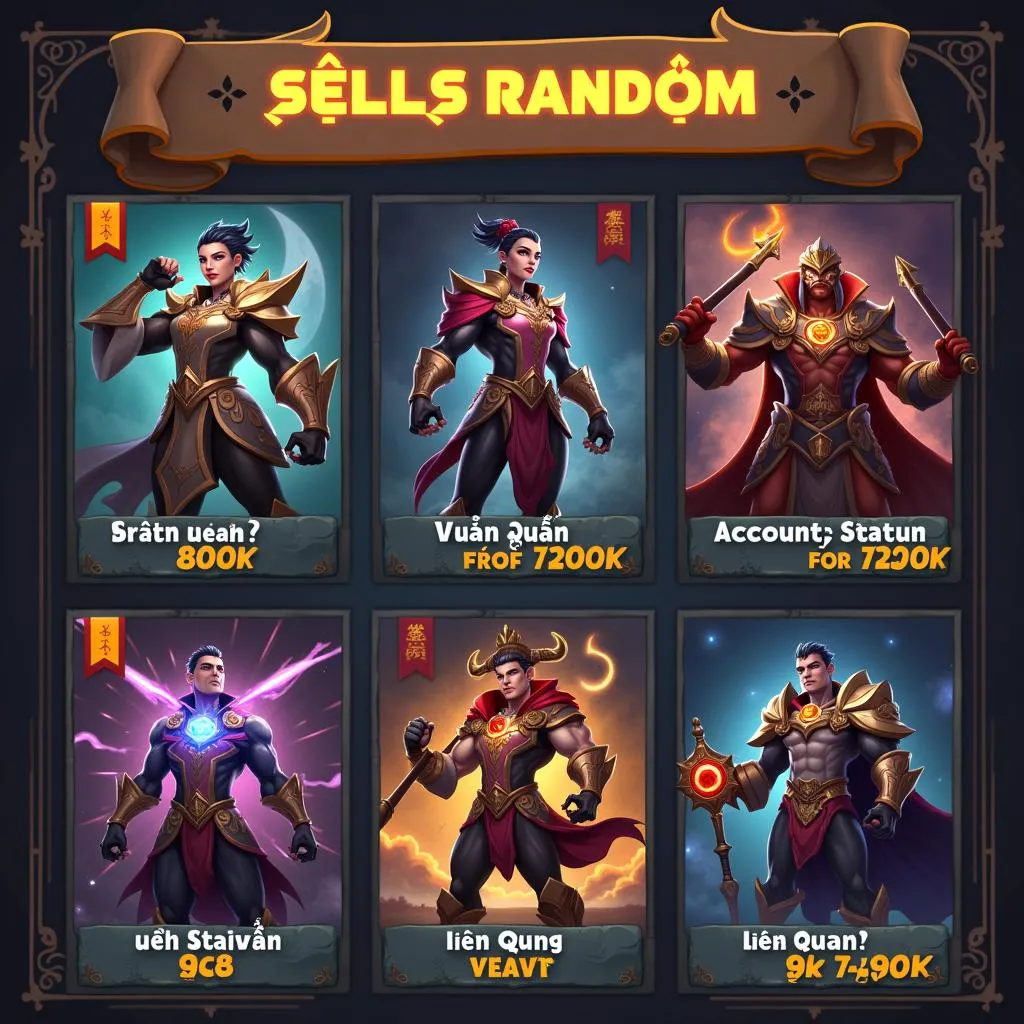 Hình ảnh shop bán acc random 9k Liên Quân