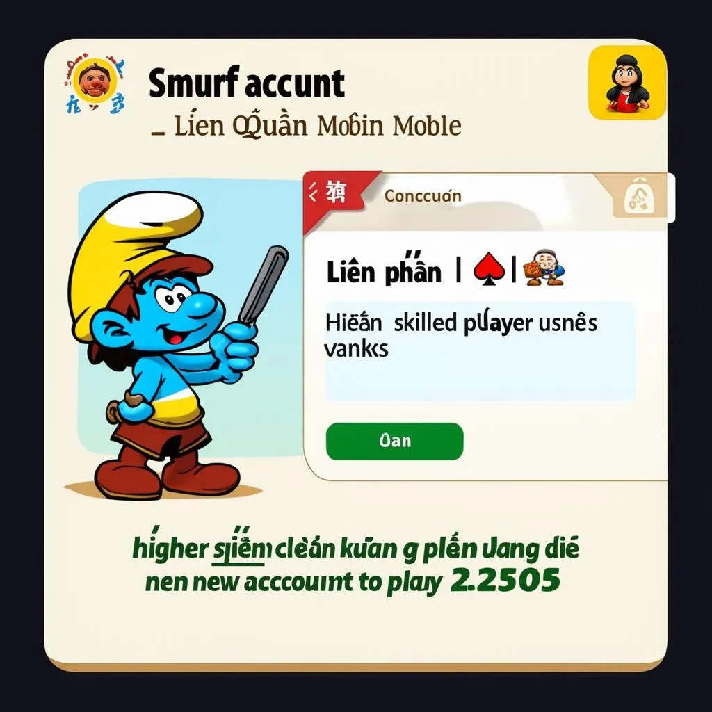 Tài khoản smurf Liên Quân Mobile