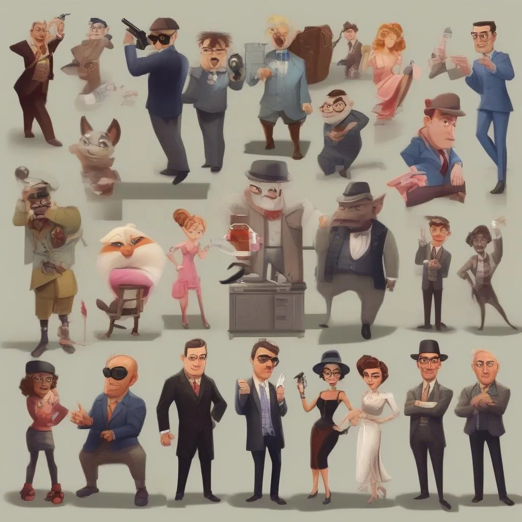 Spy Party Game Characters